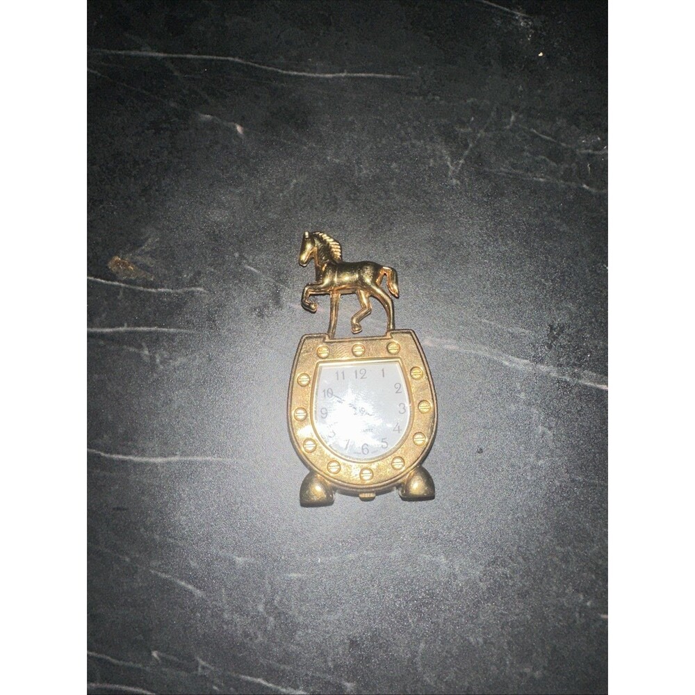 Vintage Alibi Horse Clock – Quartz Movement – Equestrian Decor – Working